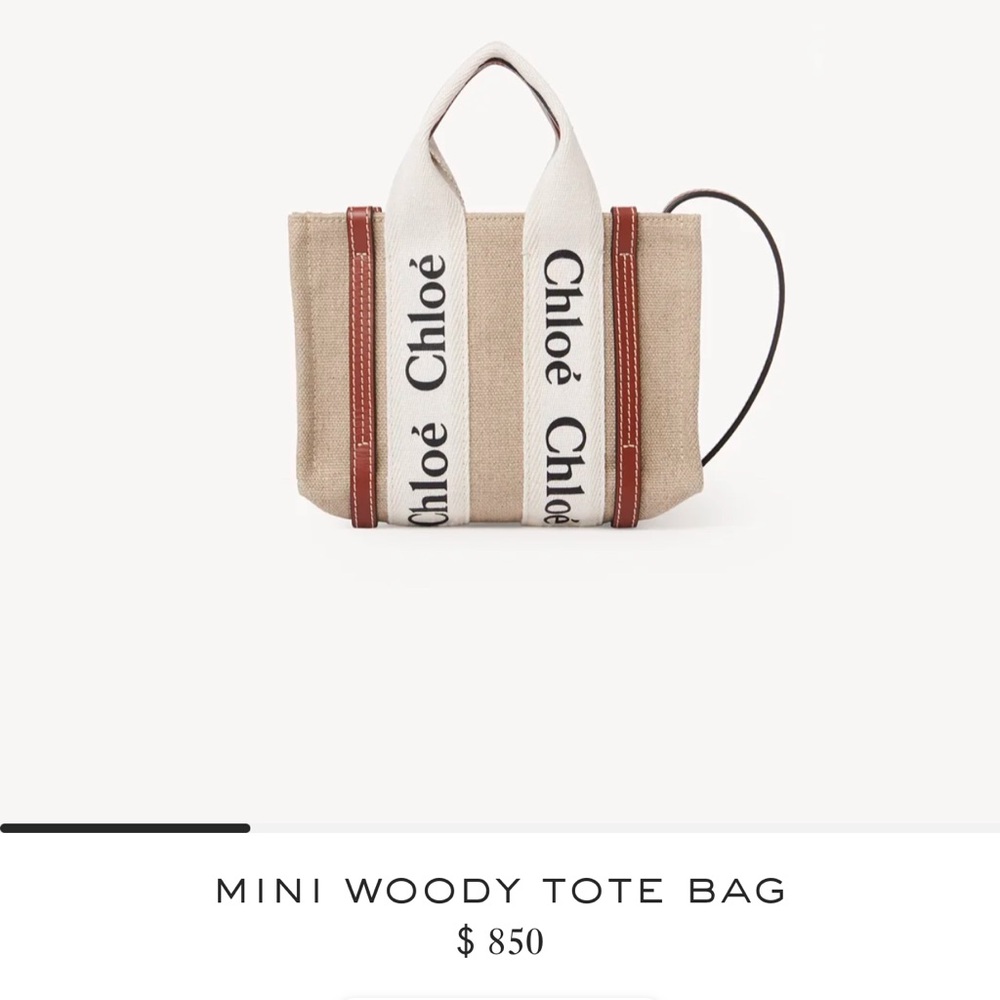 Chloe mini woody tote bag